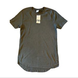Zara’s Gray Waffle Thermal T-Shirt Extra Long